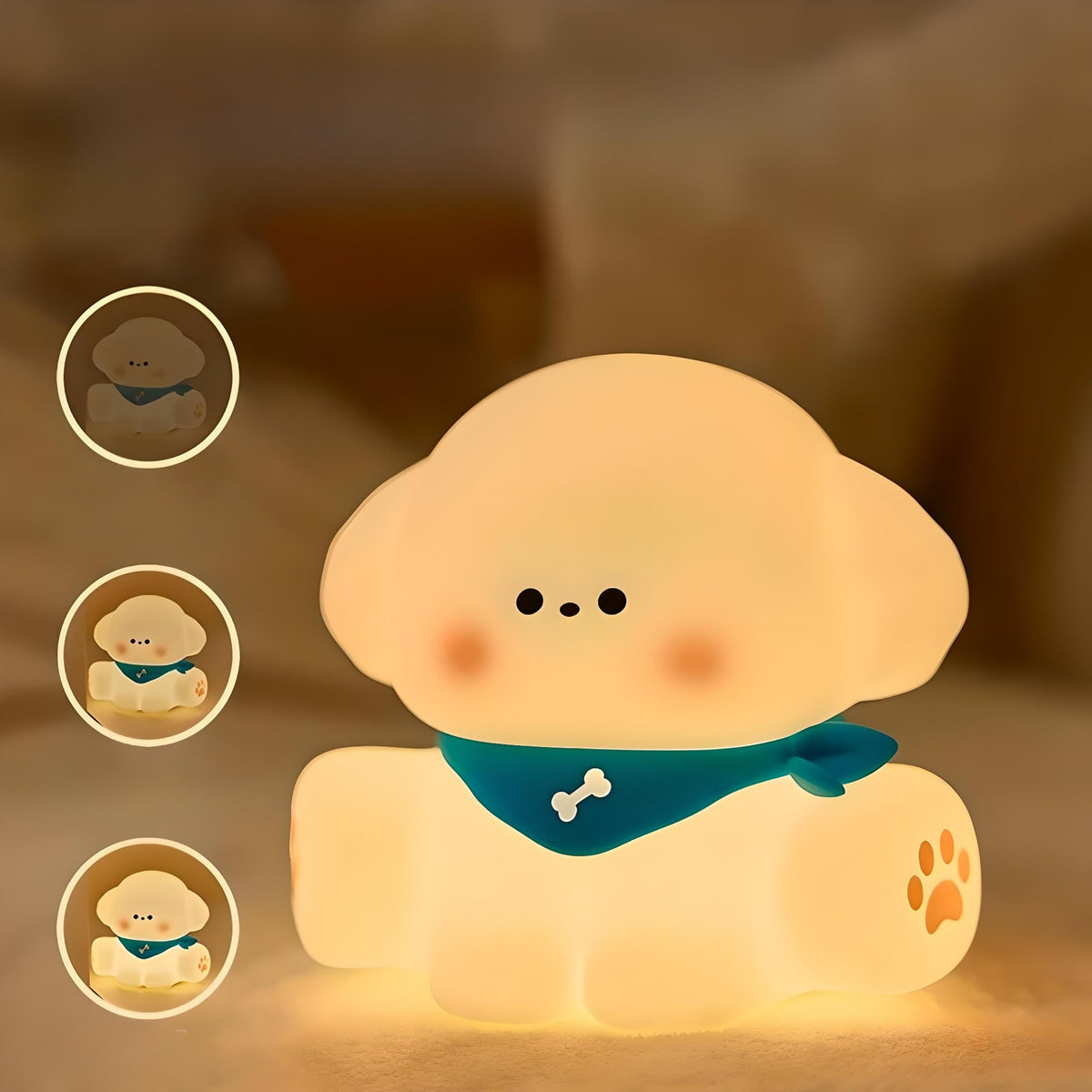 Veilleuse chien foulard mignon lumière douce enfant