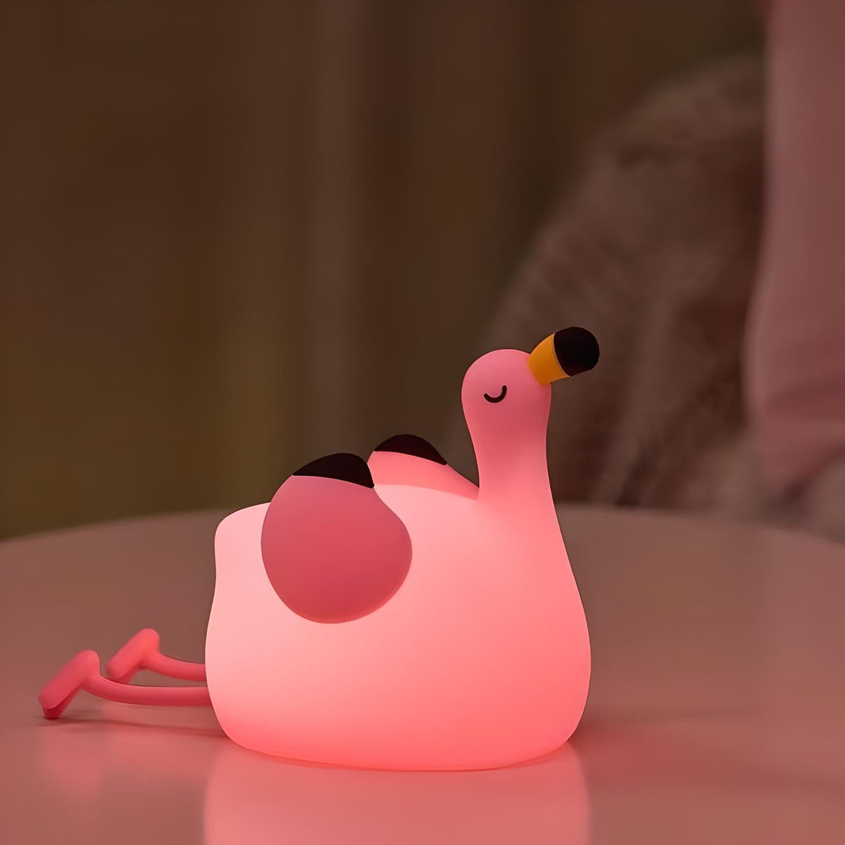 Veilleuse flamant rose led douce lumière nomade