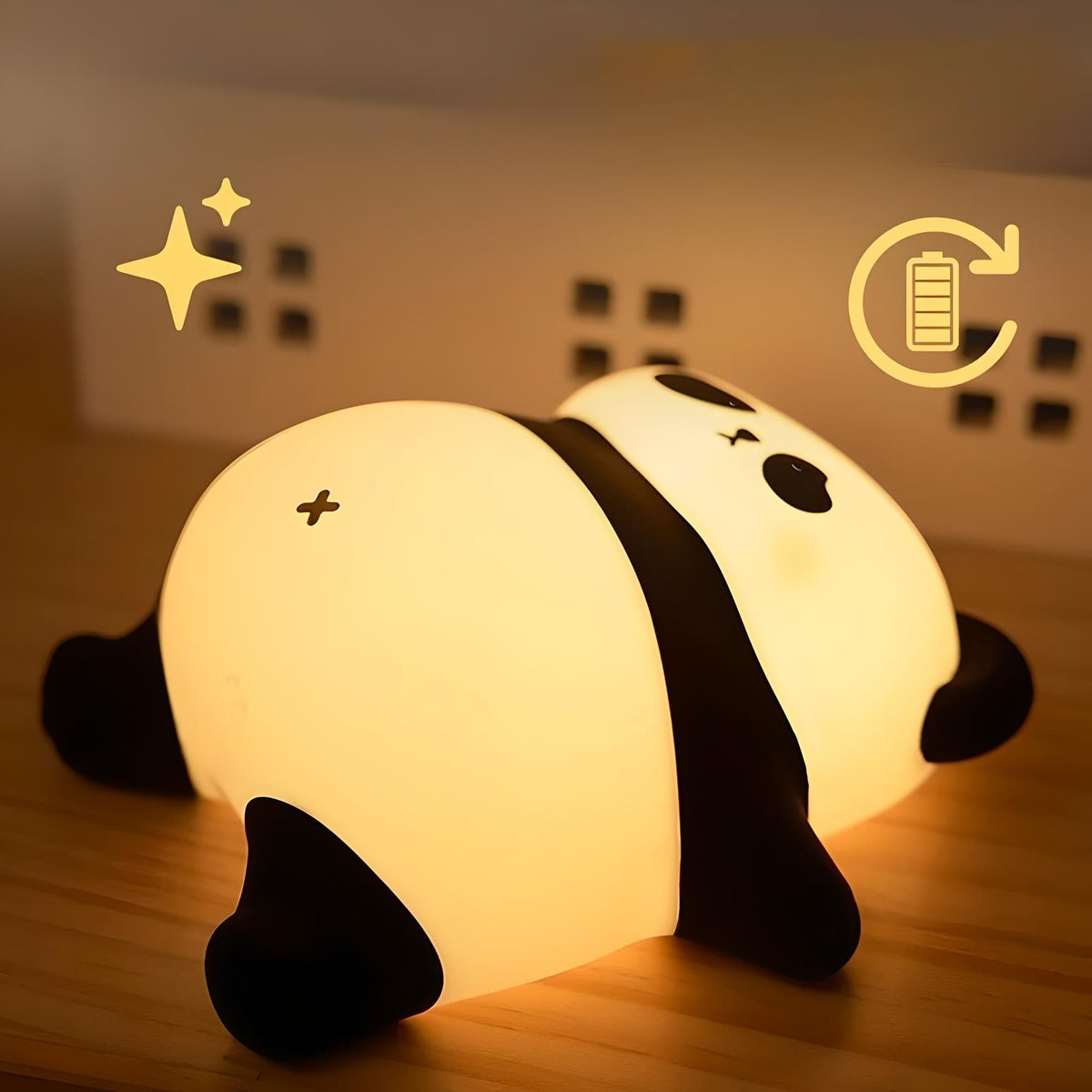 Veilleuse panda rechargeable douce lumière pour enfant