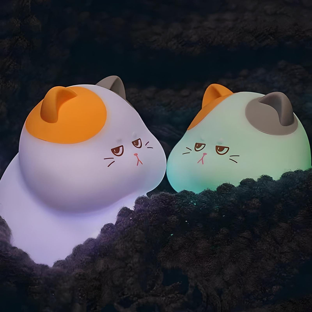Veilleuse chat rechargeable lumière douce enfant