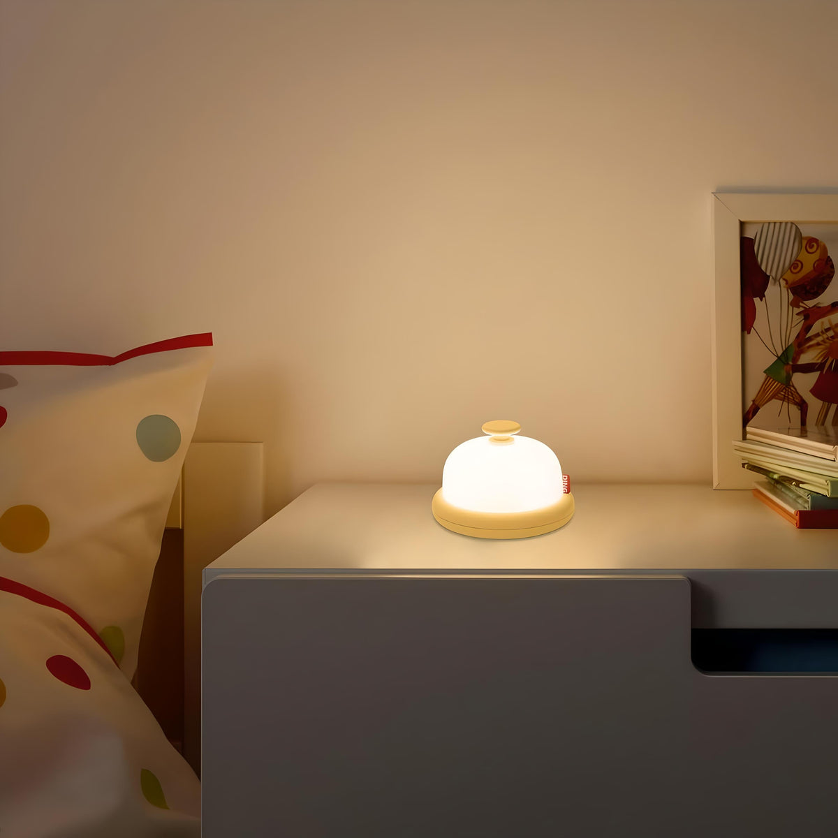 Veilleuse sonnette nomade led rechargeable pour bébé