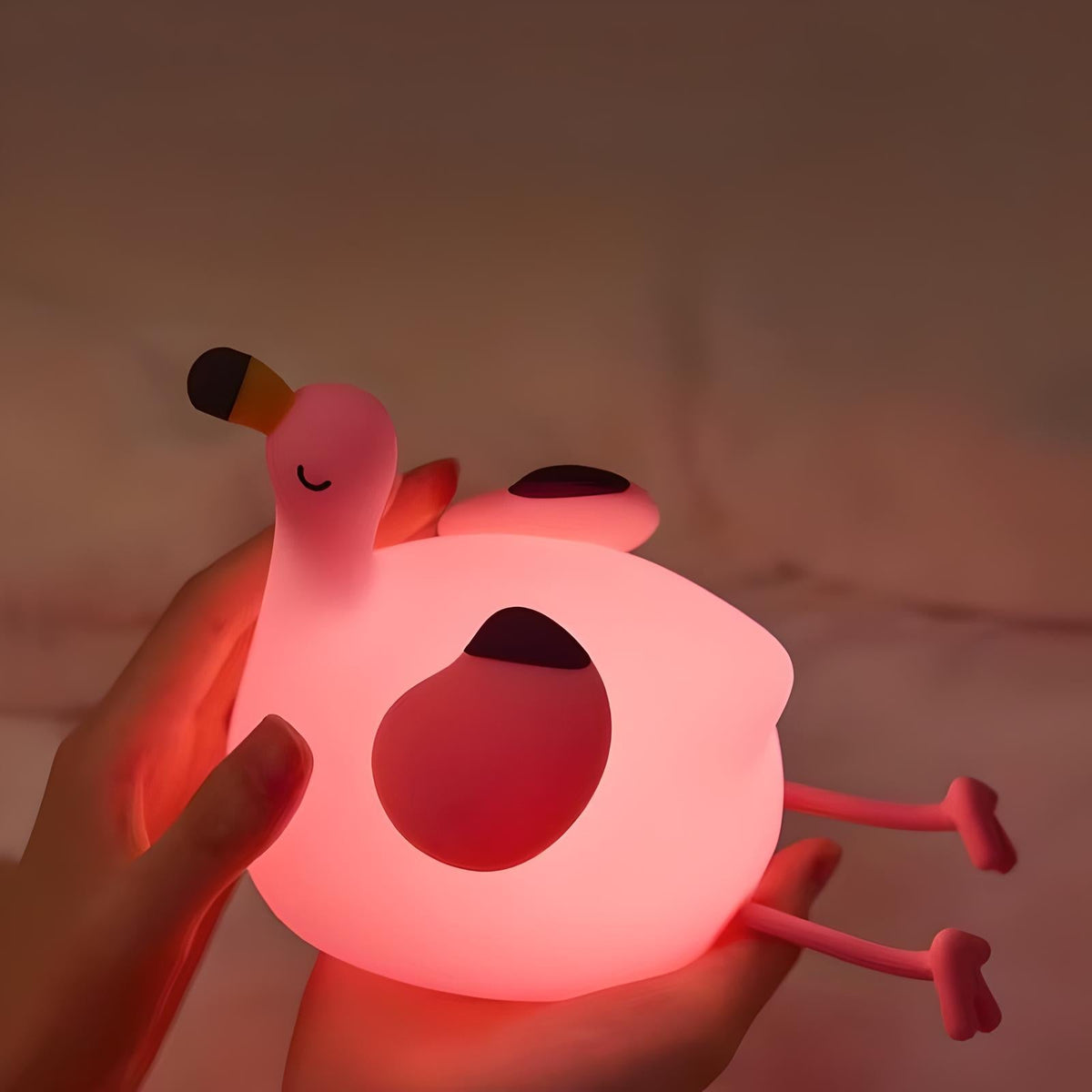 Veilleuse flamant rose led douce lumière nomade