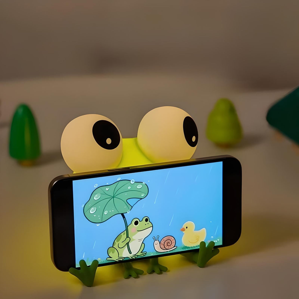 Veilleuse grenouille silicone led douce et nomade