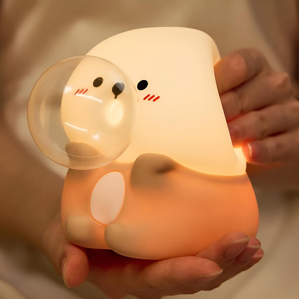 Veilleuse loutre led nomade douce et mignonne pour enfant
