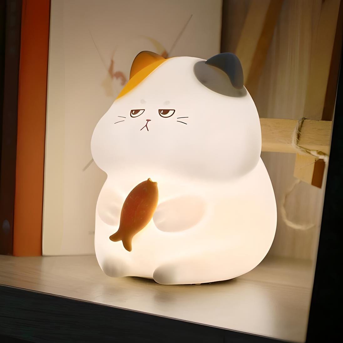 Veilleuse chat rechargeable lumière douce enfant
