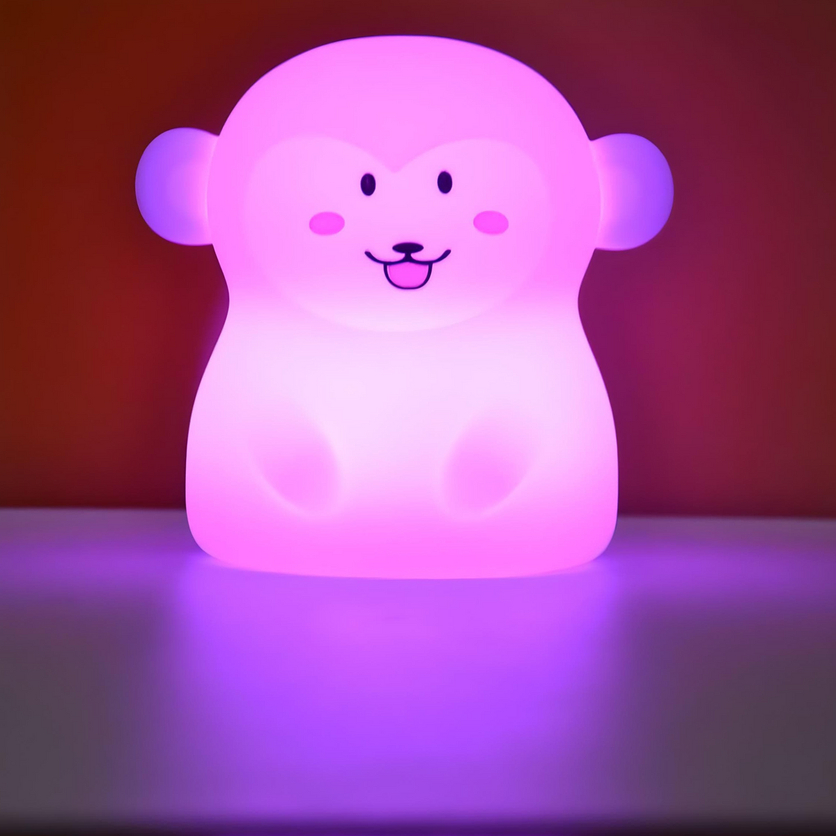 Veilleuse singe mignon en silicone pour chambre bébé