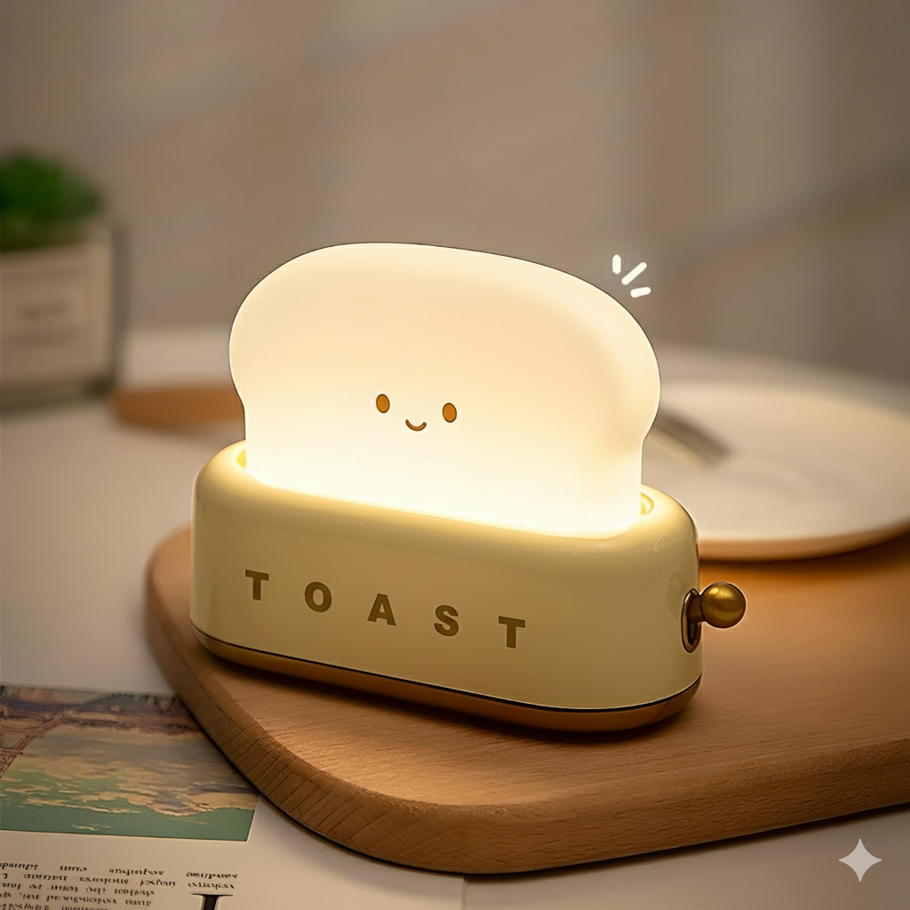 Veilleuse toast mignonne lumière douce pour chambre