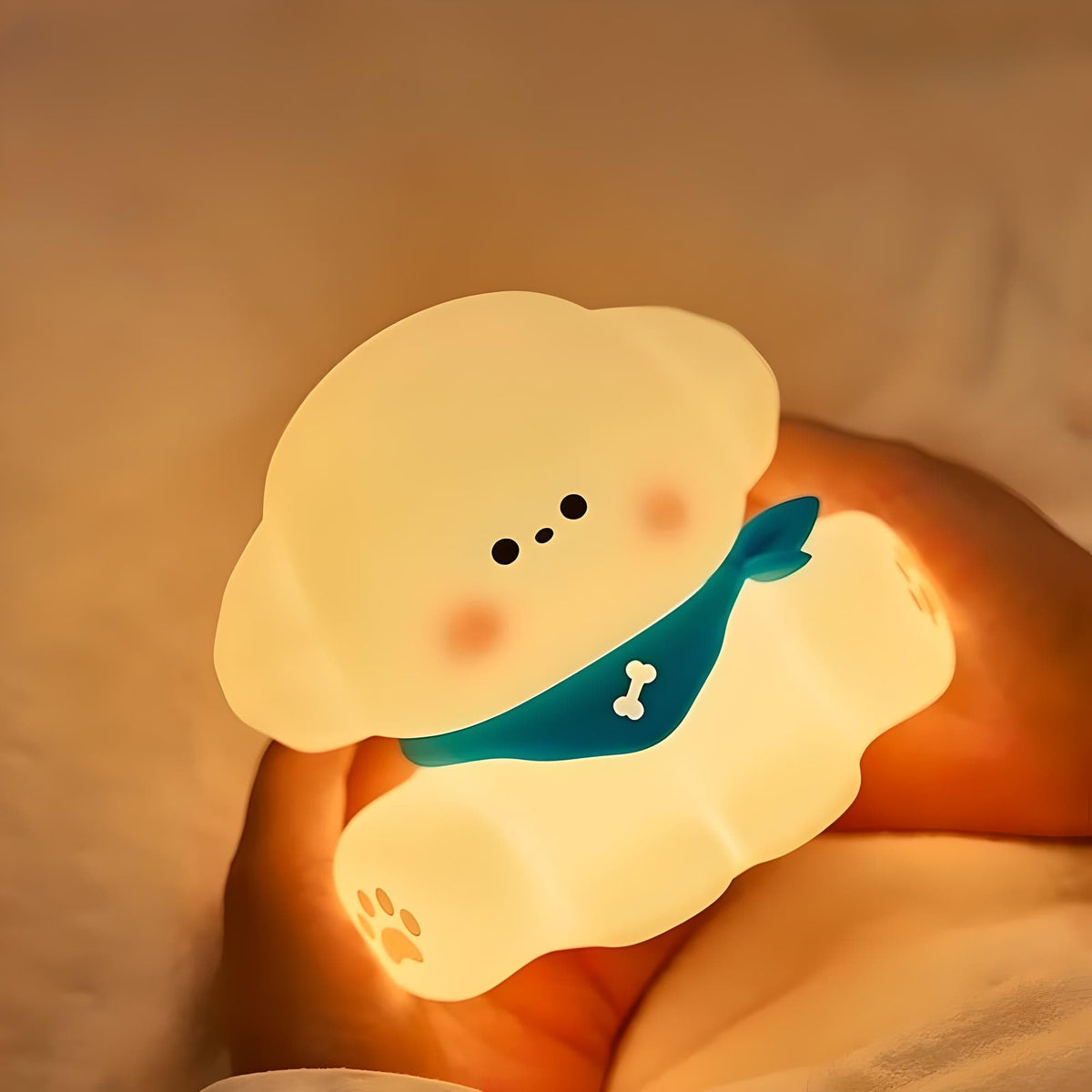 Veilleuse chien foulard mignon lumière douce enfant
