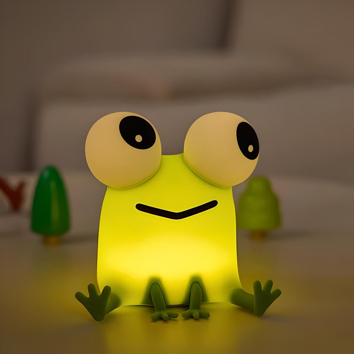 Veilleuse grenouille silicone led douce et nomade