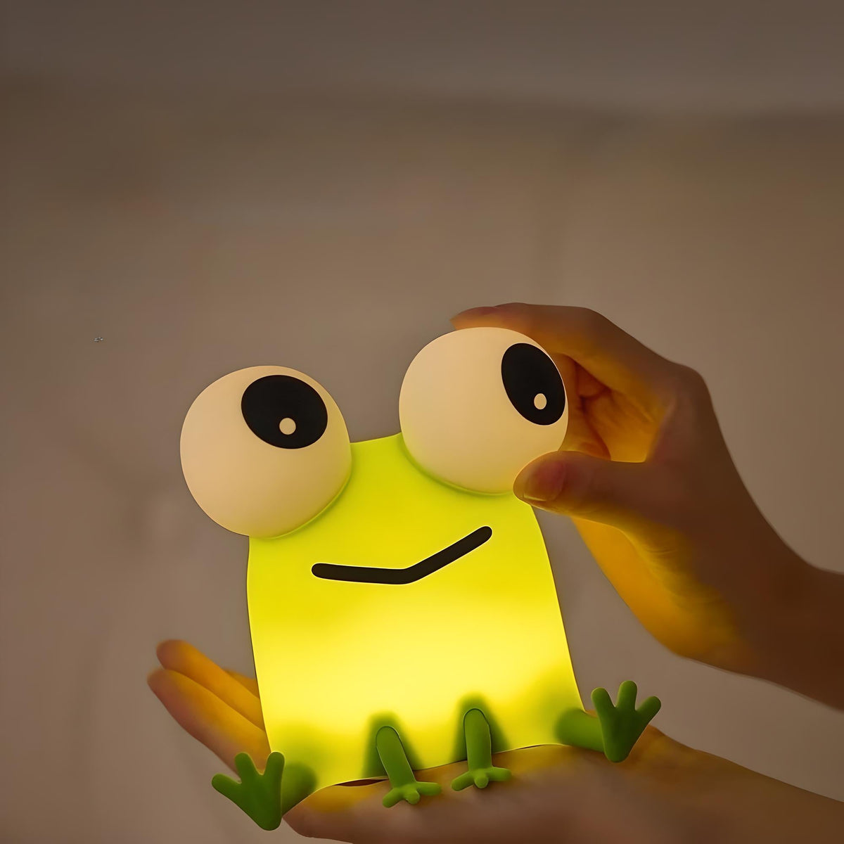 Veilleuse grenouille silicone led douce et nomade