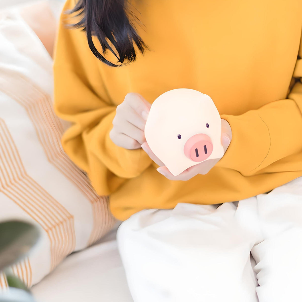 Veilleuse cochon rose mignonne douce lumière enfant
