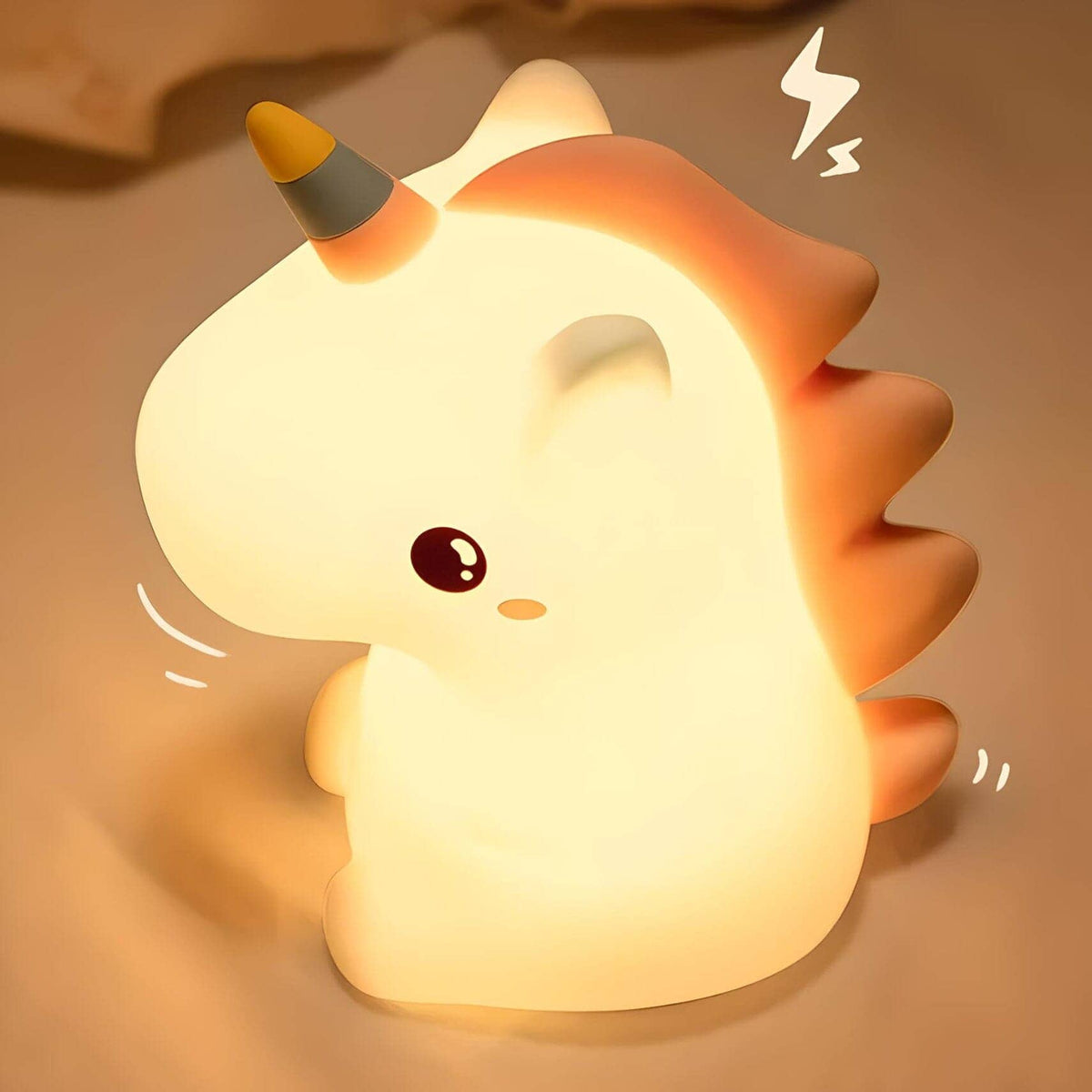 Veilleuse licorne en silicone douce multicolore pour enfant