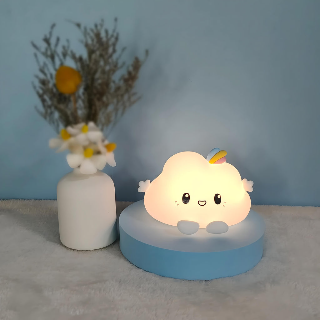 Veilleuse nuage multicolore lumineuse pour bébé et enfant