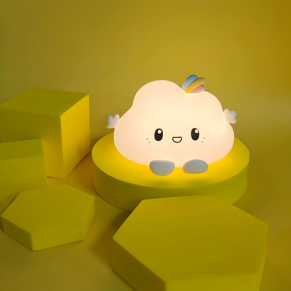 Veilleuse nuage multicolore lumineuse pour bébé et enfant
