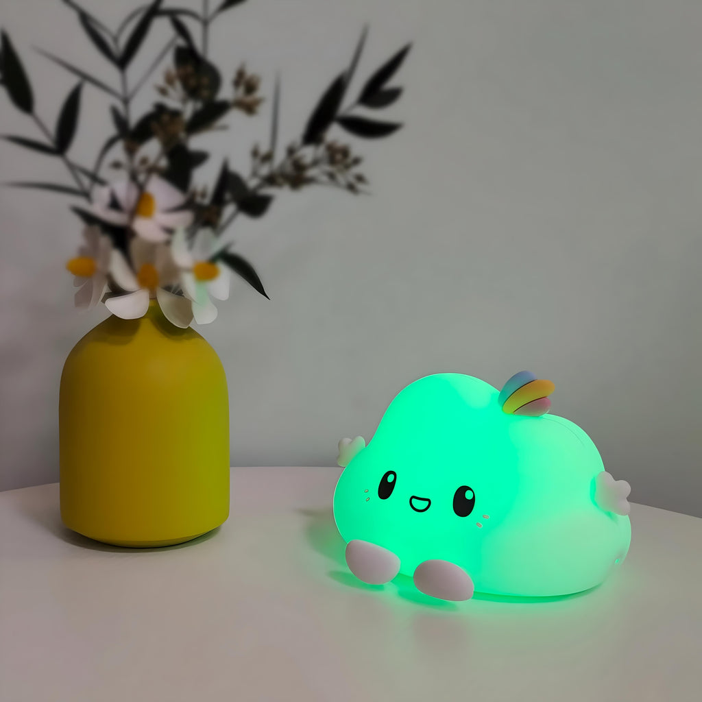 Veilleuse nuage multicolore lumineuse pour bébé et enfant