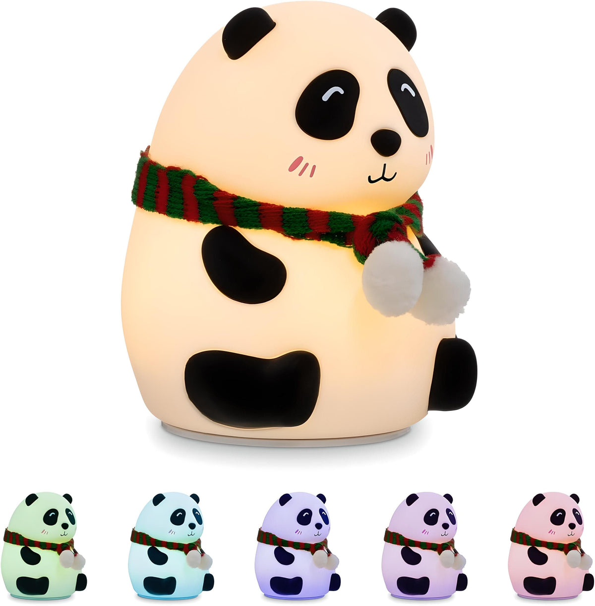 Veilleuse panda écharpe silicone mignonne led lumière apaisante