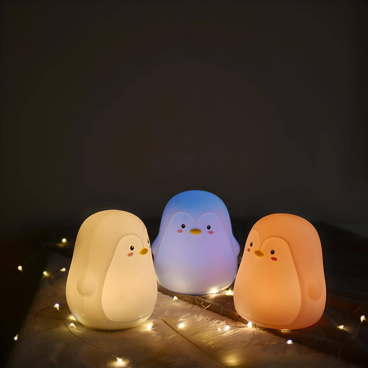 Veilleuse pingouin led nomade lumière douce enfant