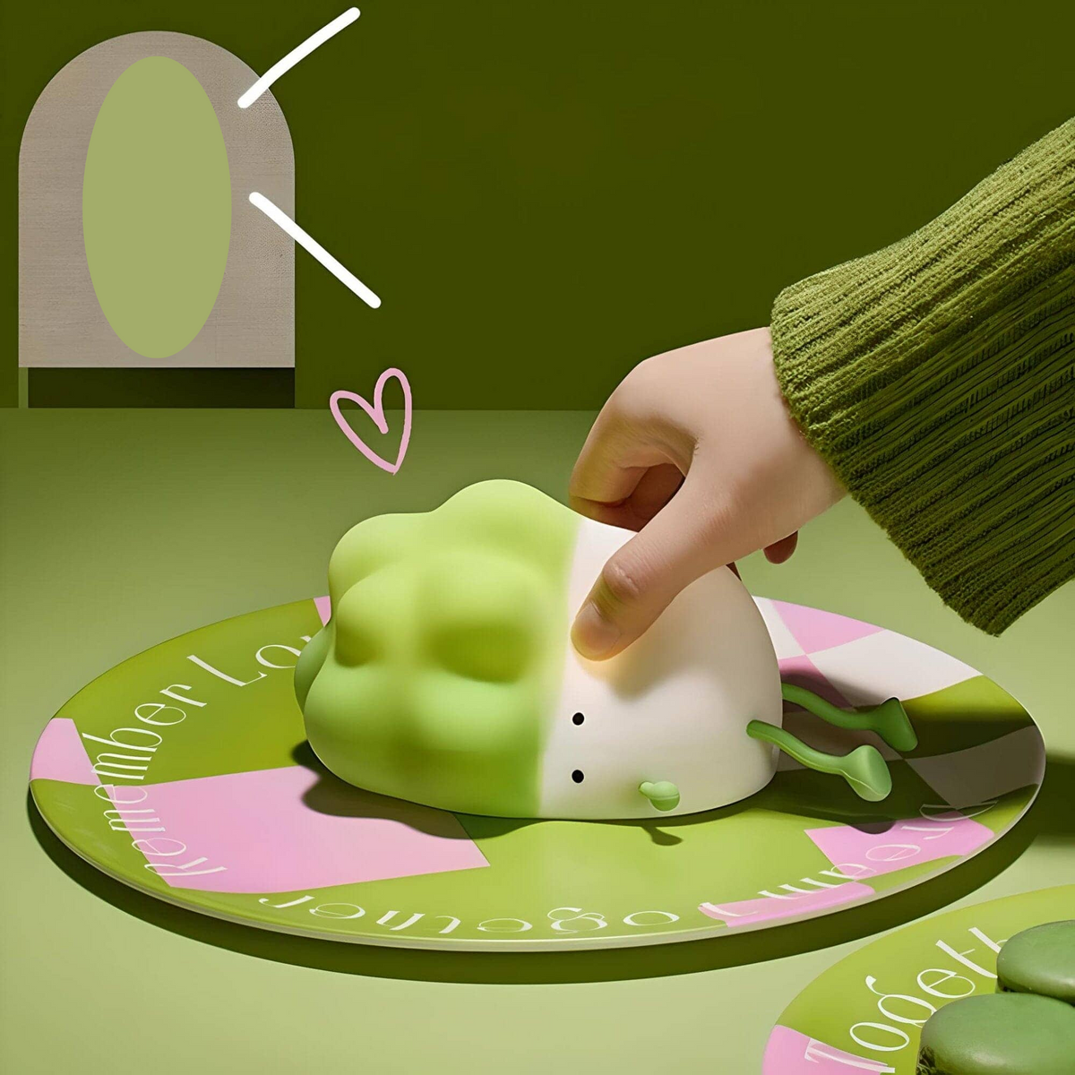 Veilleuse brocoli verte mignonne pour chambre enfant