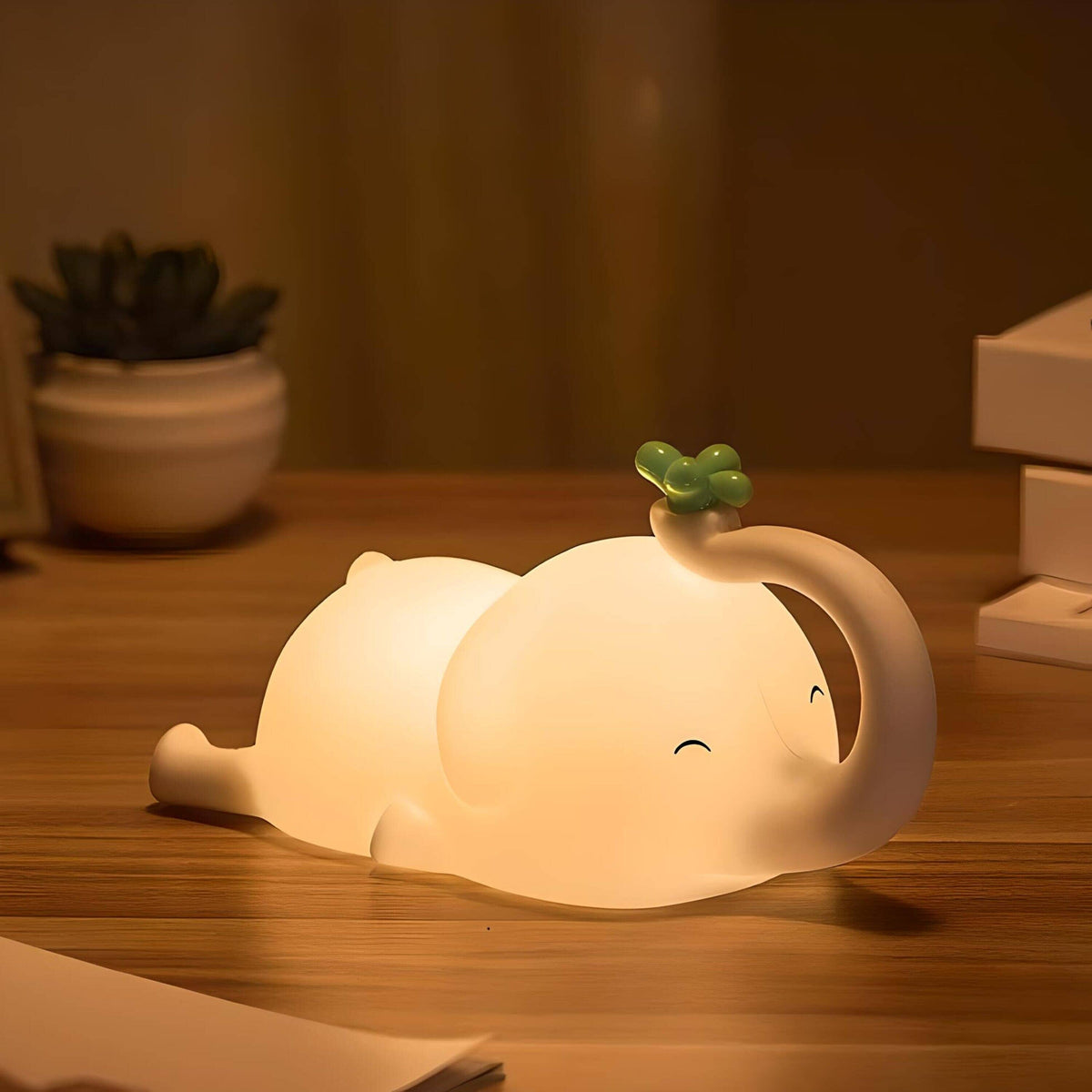 Veilleuse éléphant rechargeable douce lumière pour enfant
