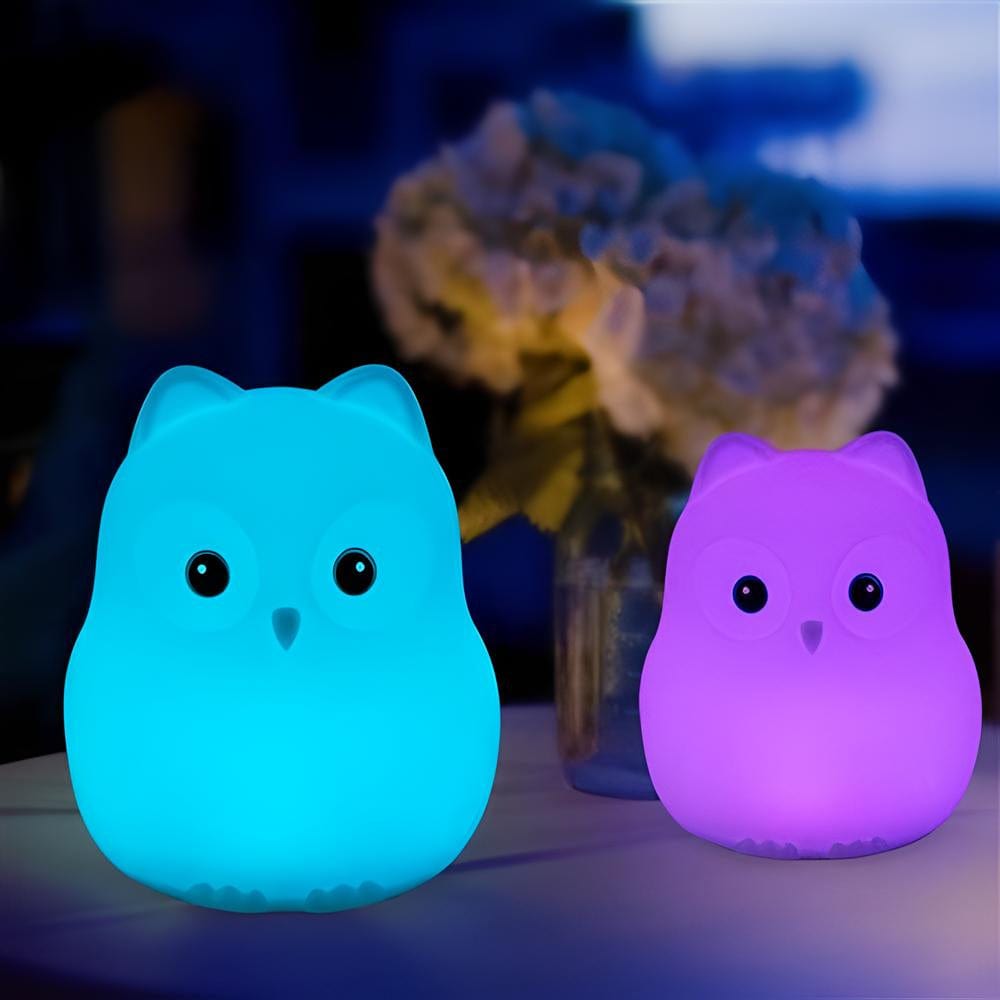 Veilleuse hibou mignonne avec lumière douce pour enfant