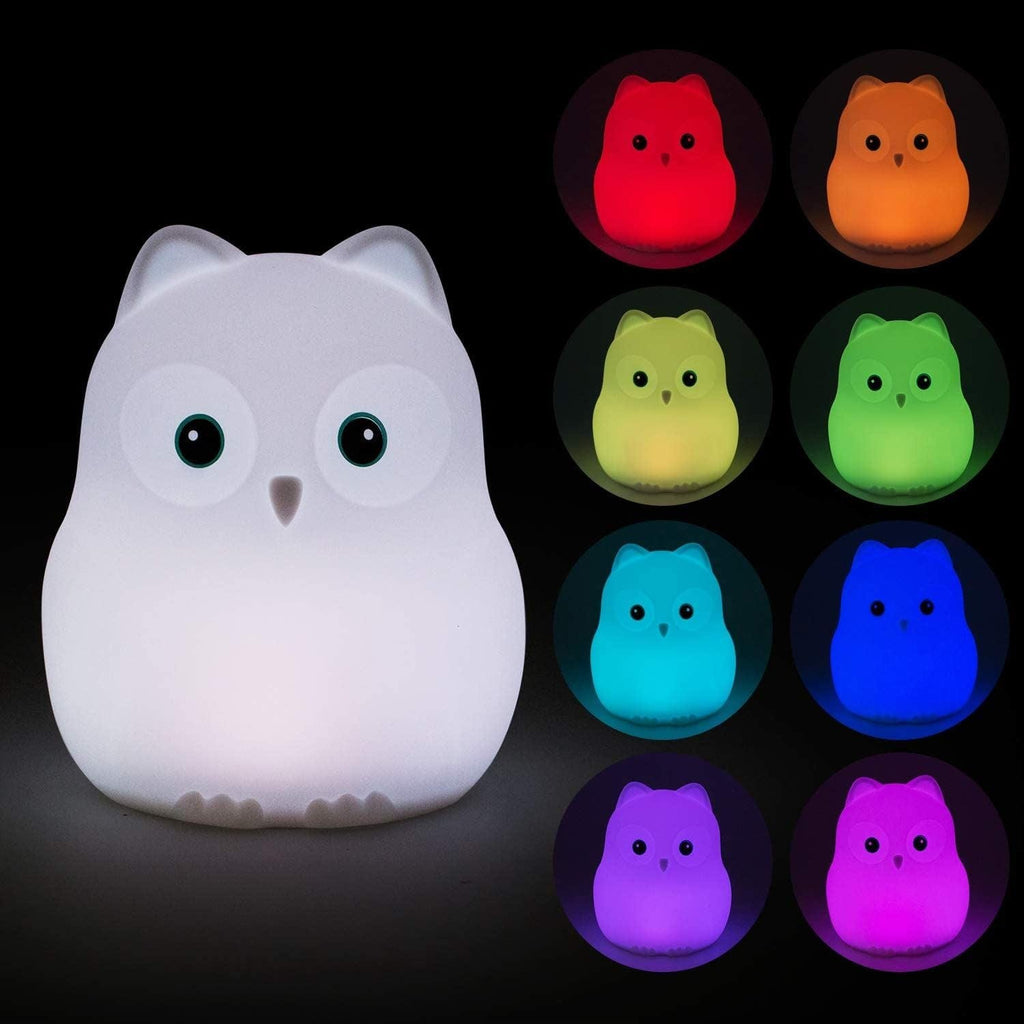 Veilleuse hibou mignonne avec lumière douce pour enfant
