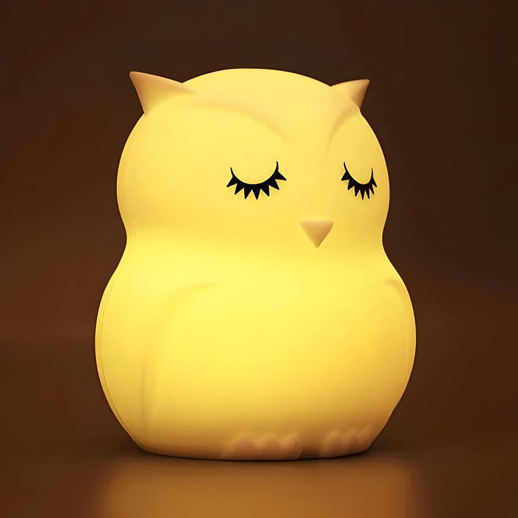 Veilleuse hibou en silicone avec lumière apaisante