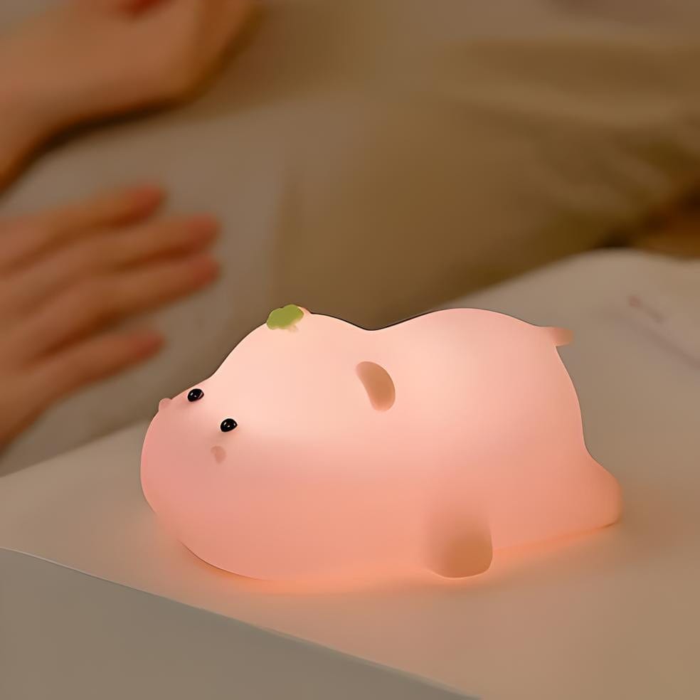 Veilleuse hippopotame rechargeable lumière douce apaisante