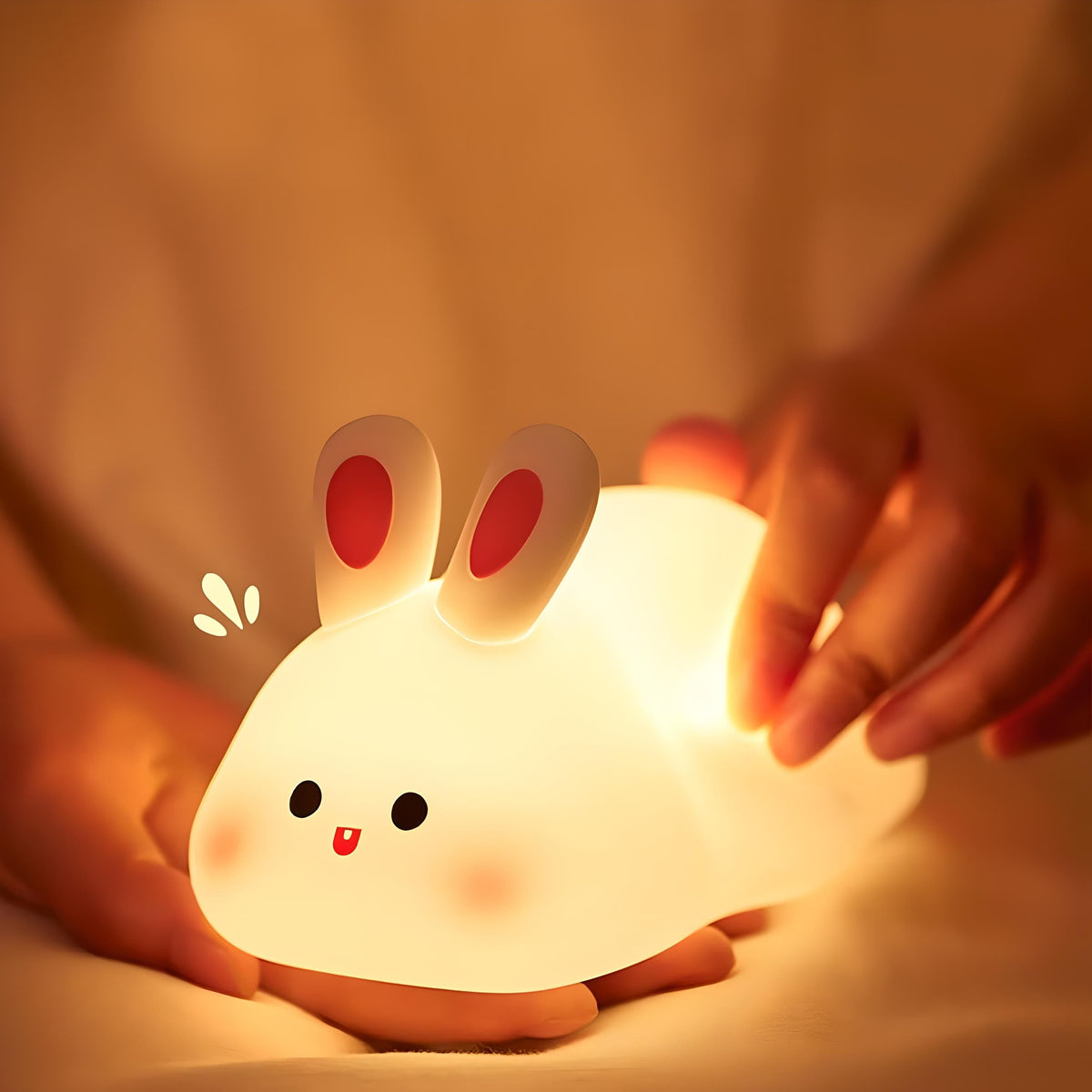 Veilleuse lapin tactile lumineuse pour chambre enfant
