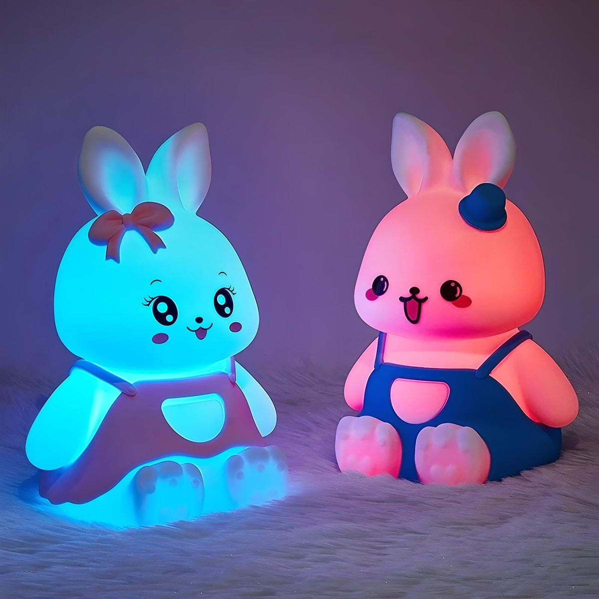 Veilleuse lapin enfant douce lumière pour chambre bébé