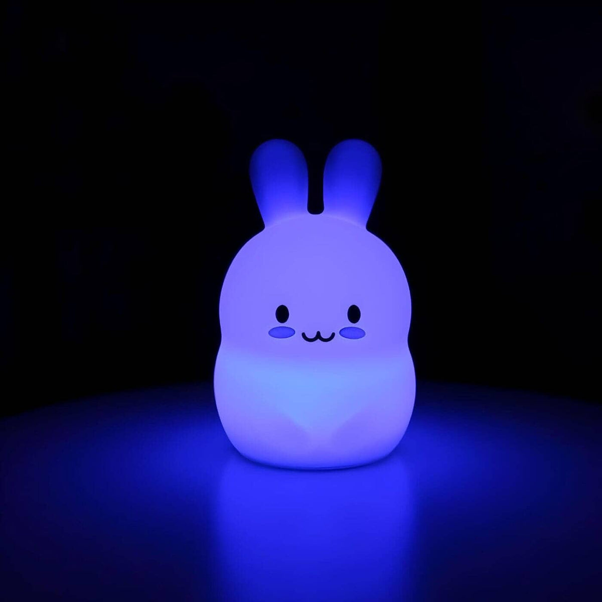 Veilleuse lapin télécommandée ambiance douce multicolore
