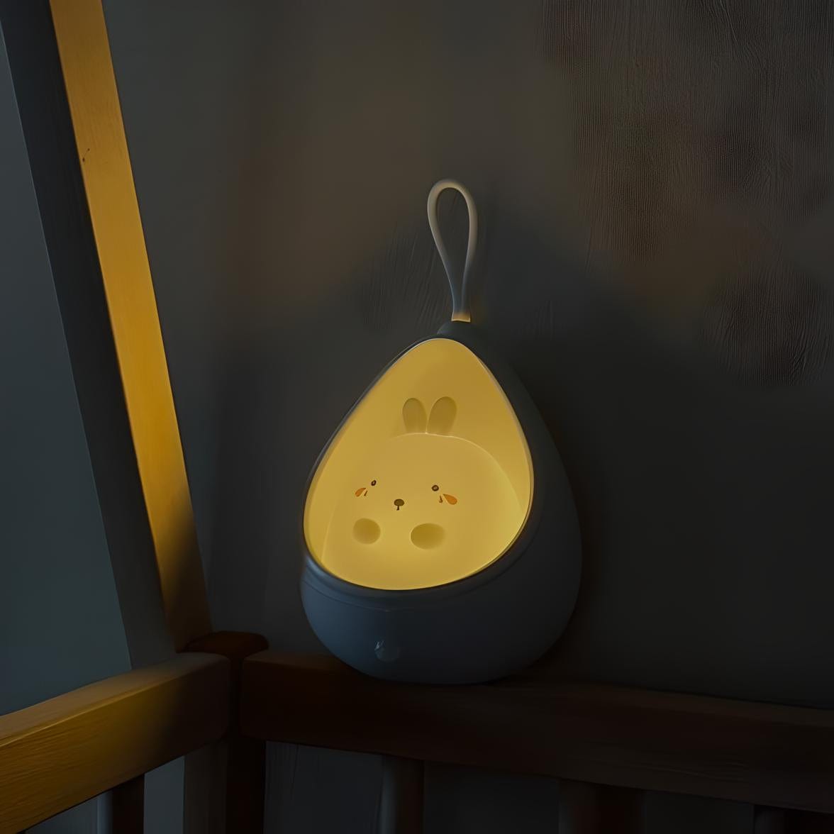 Veilleuse lapin nomade douce lumière avec détecteur