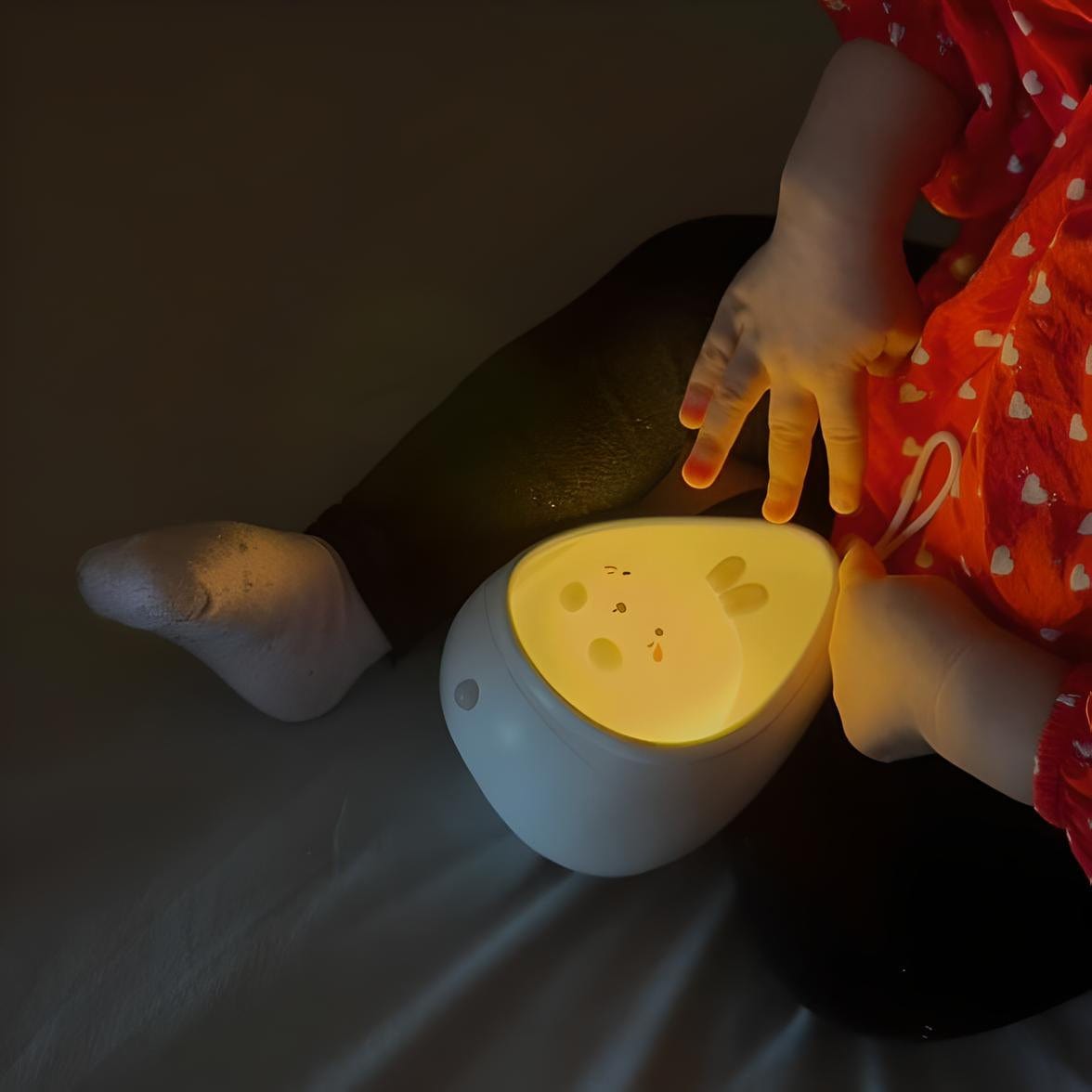 Veilleuse lapin nomade douce lumière avec détecteur