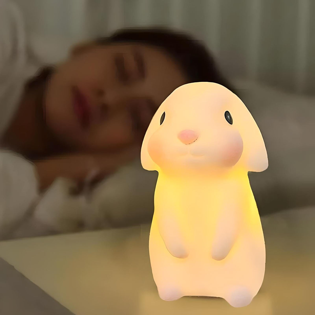 Veilleuse lapin nomade douce lumière pour enfant