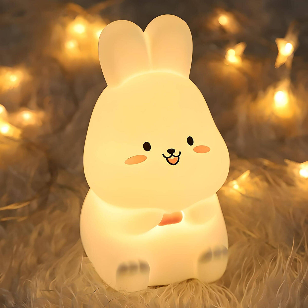 Veilleuse lapin rechargeable lumière douce pour enfant