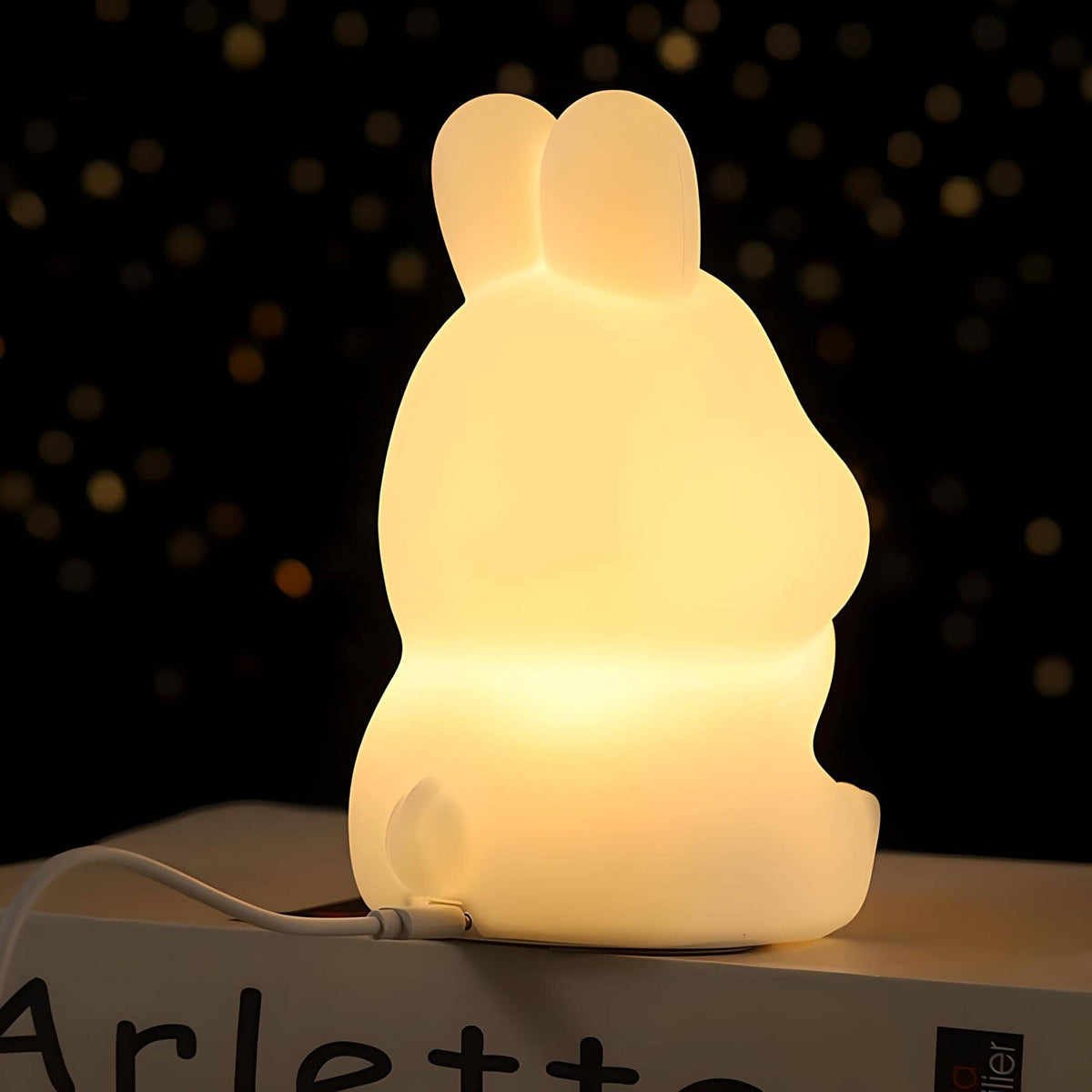 Veilleuse lapin rechargeable lumière douce pour enfant