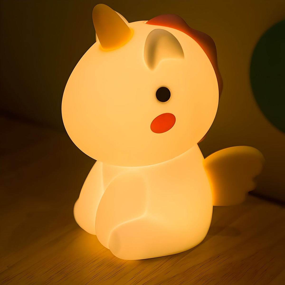 Veilleuse licorne LED multicolore mignonne pour chambre enfant