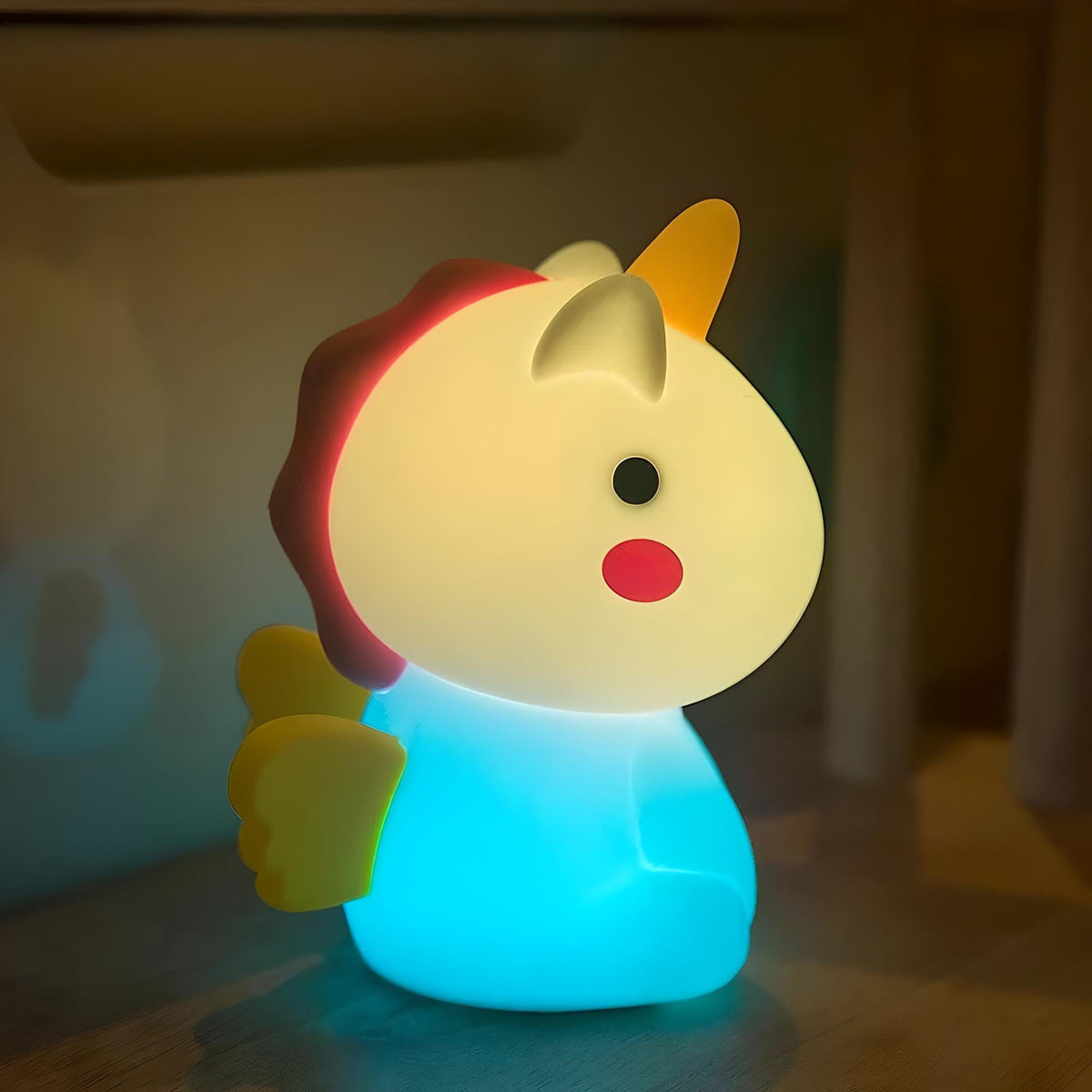 Veilleuse licorne LED multicolore mignonne pour chambre enfant