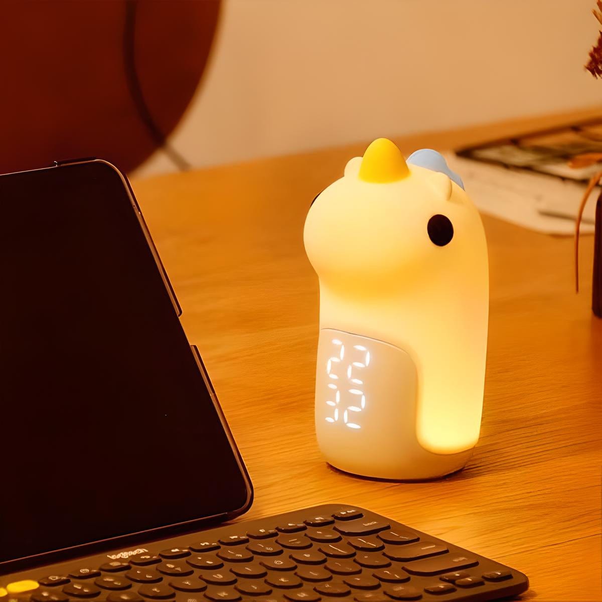 Veilleuse licorne réveil enfant multicolore lumineuse