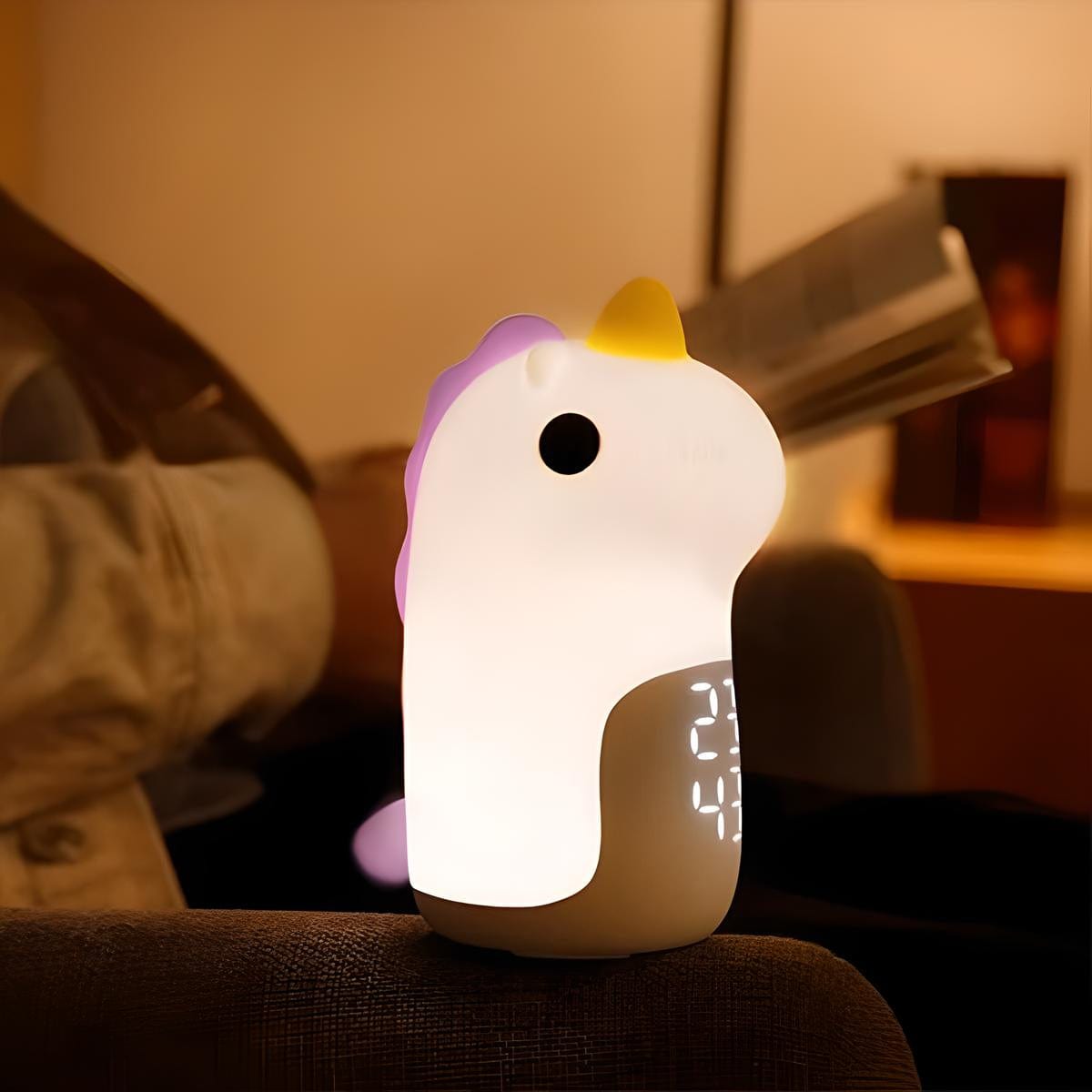 Veilleuse licorne réveil enfant multicolore lumineuse