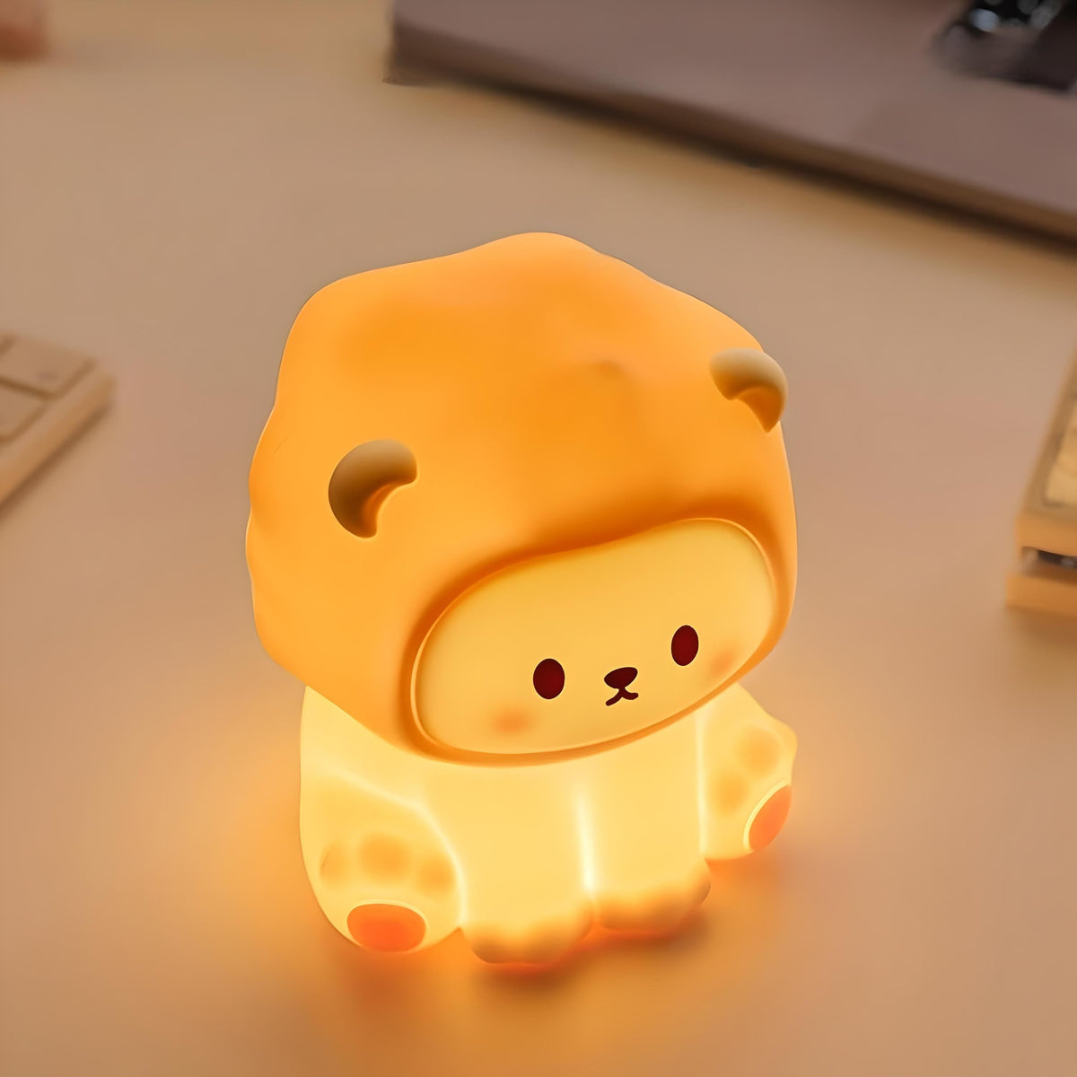 Veilleuse lion mignonne led portable et rechargeable