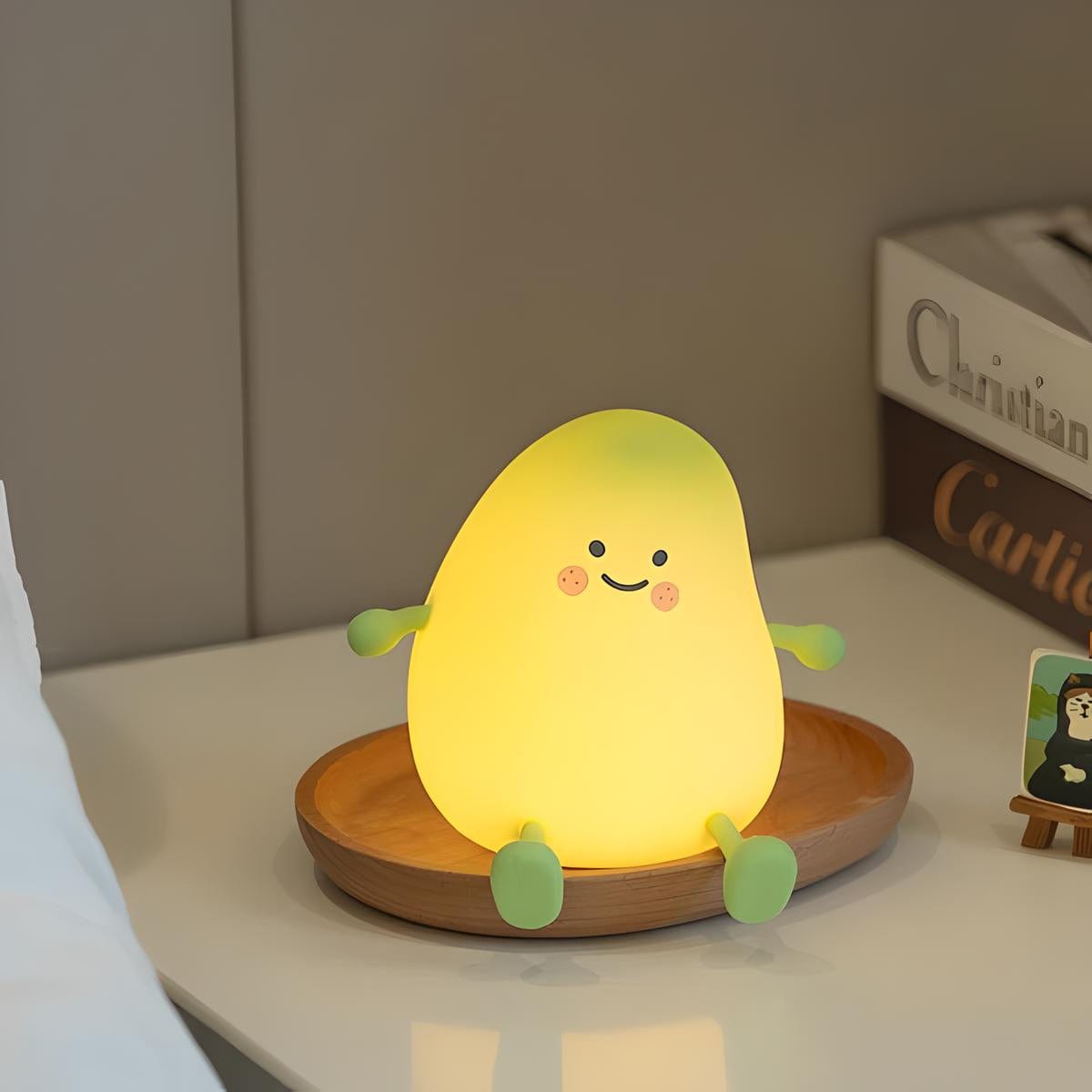 Veilleuse mangue mignonne en silicone lumière relaxante