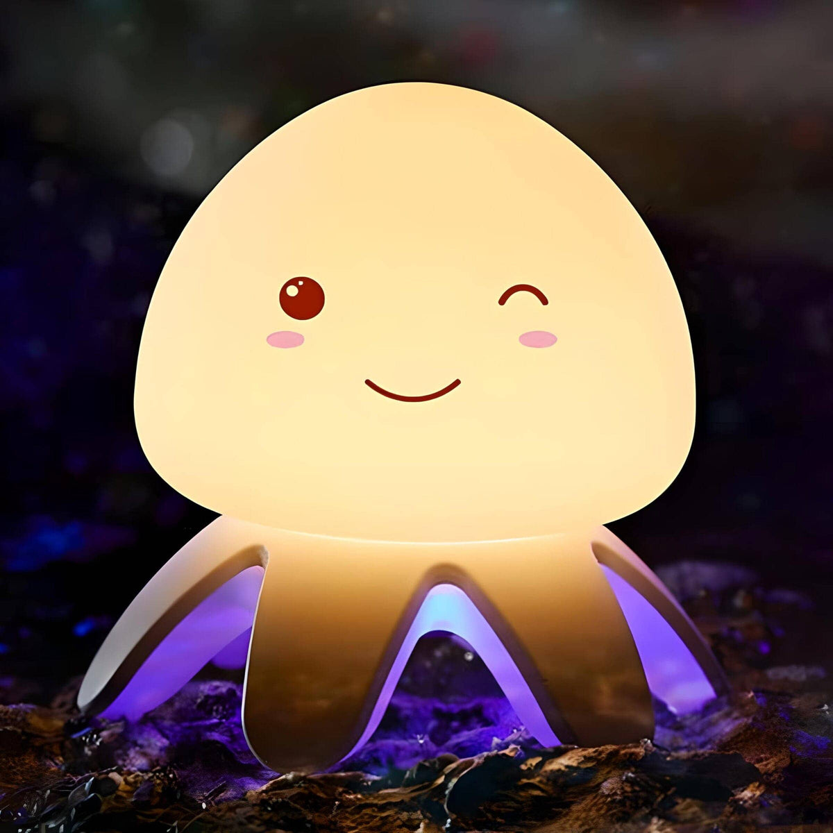 Veilleuse méduse lumineuse ambiance relaxante bruit blanc