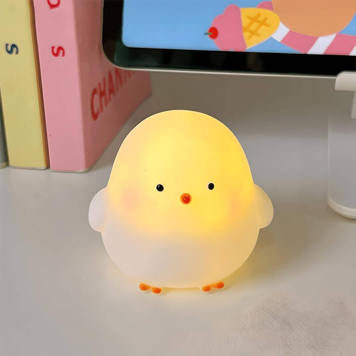 Veilleuse mignonne poussin jaune douce lumière apaisante