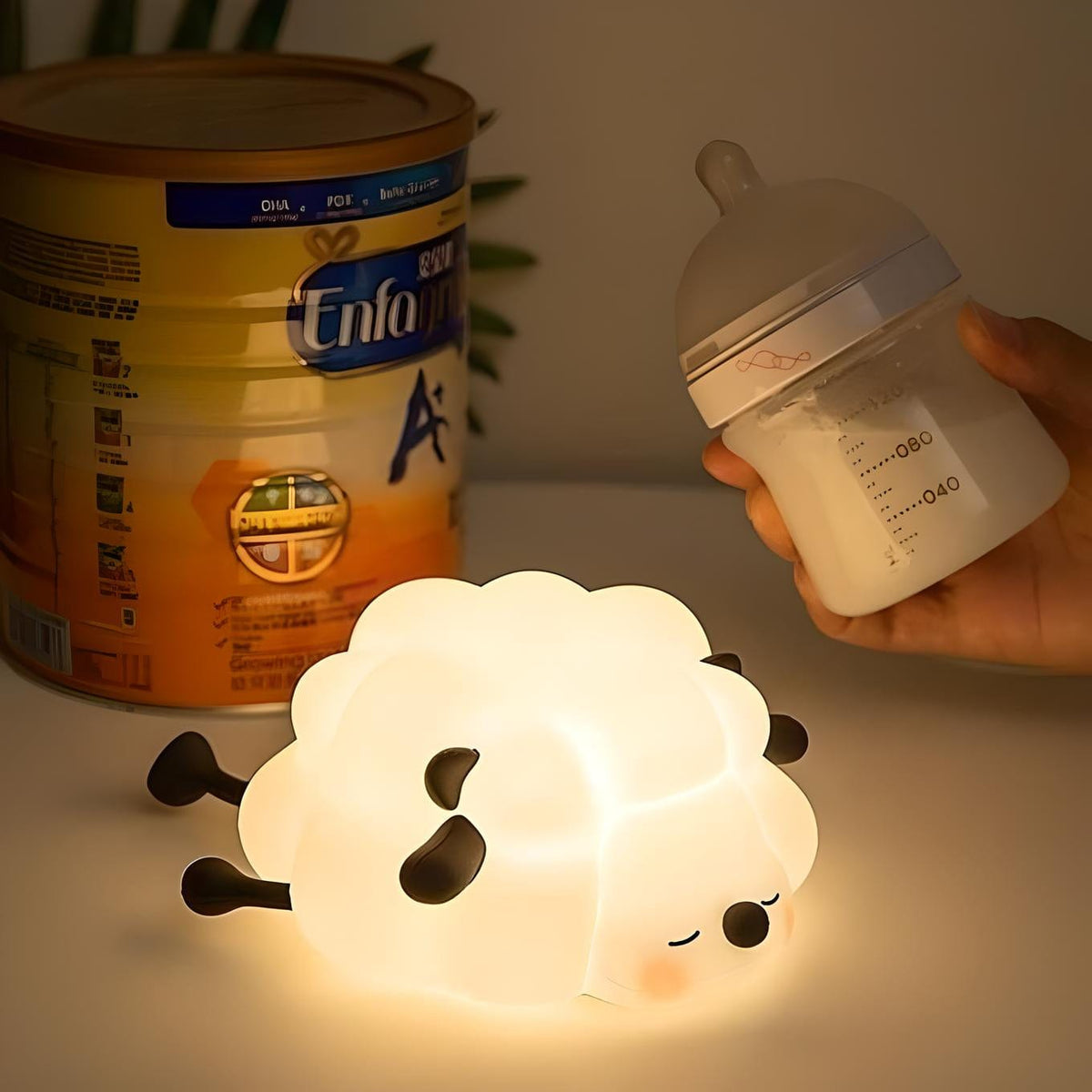 Veilleuse mouton en silicone douce lumière apaisante