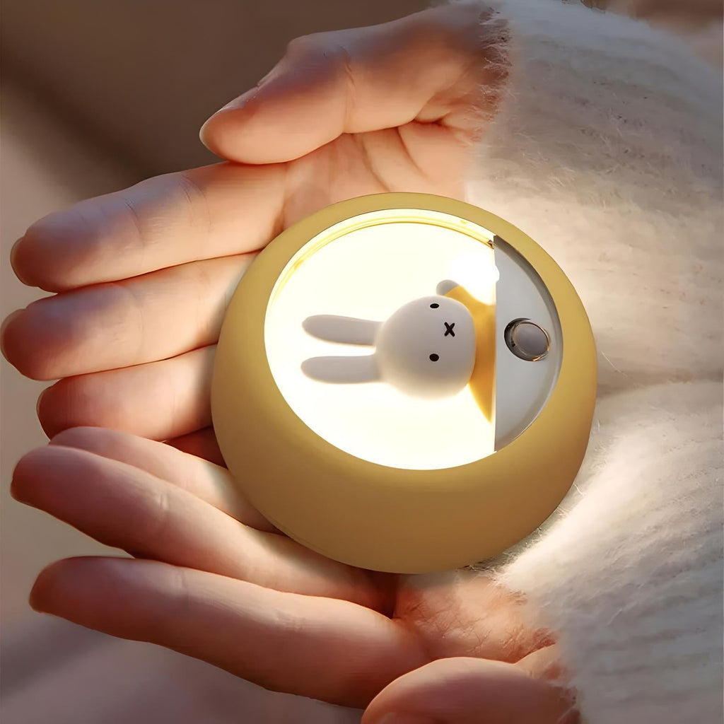 Veilleuse murale lapin mignon avec capteur de mouvement