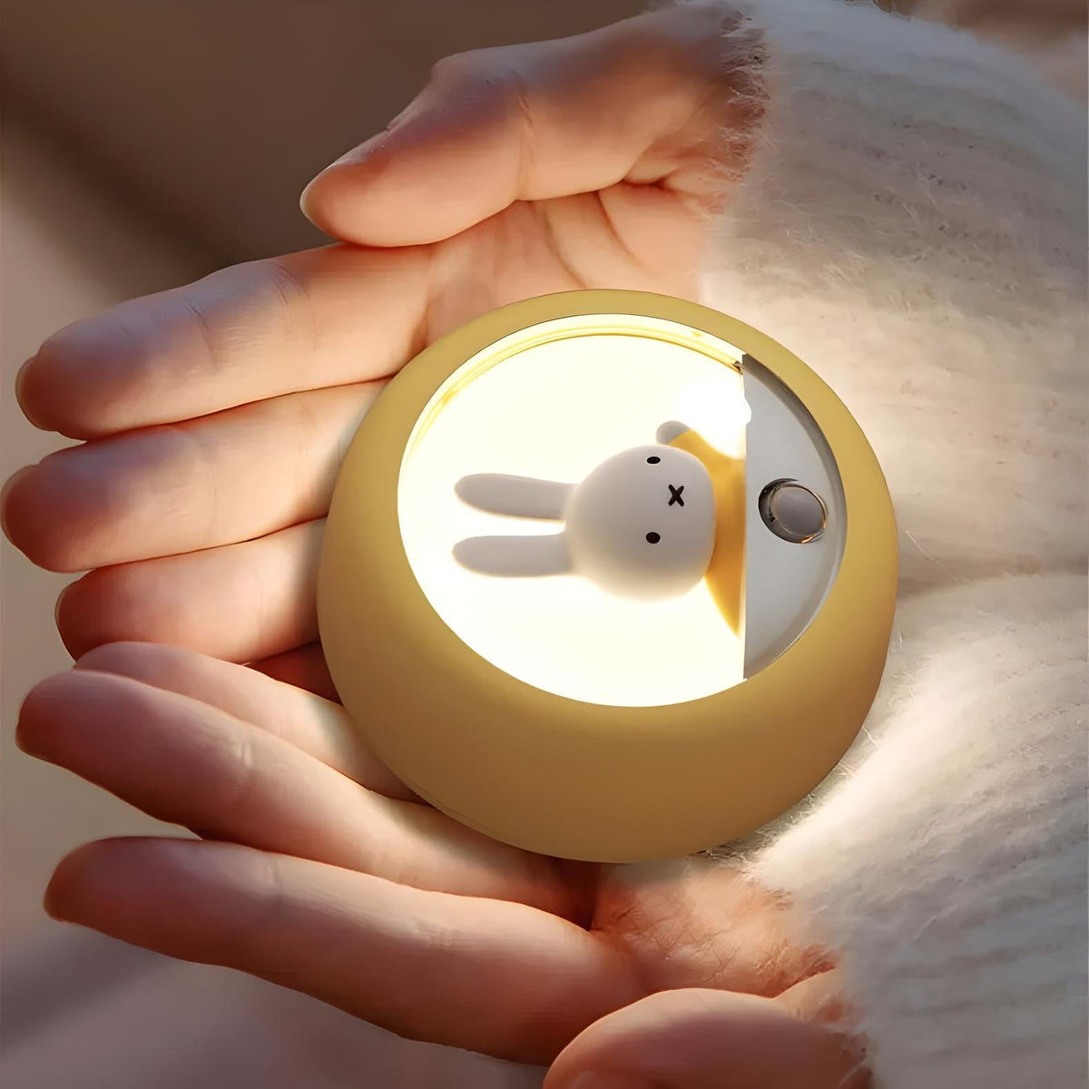 Veilleuse murale lapin mignon avec capteur de mouvement