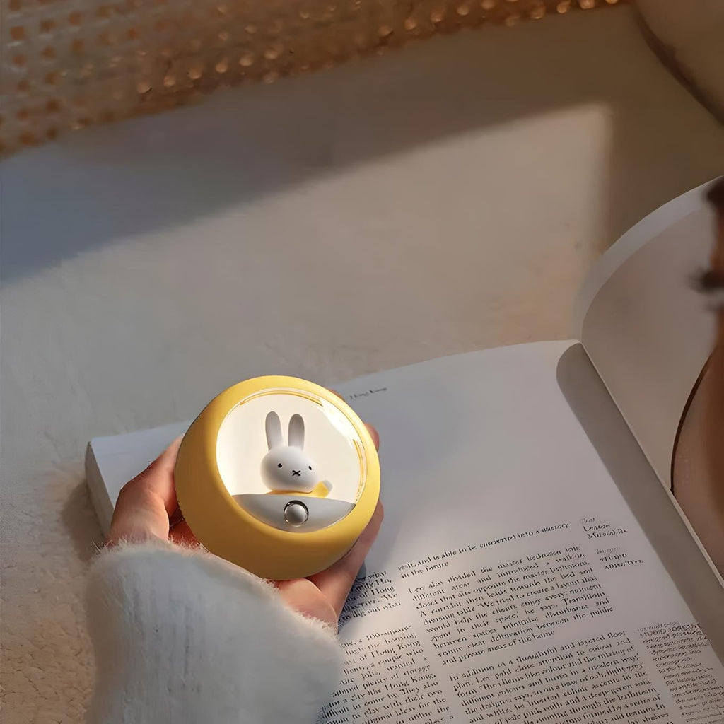 Veilleuse murale lapin mignon avec capteur de mouvement