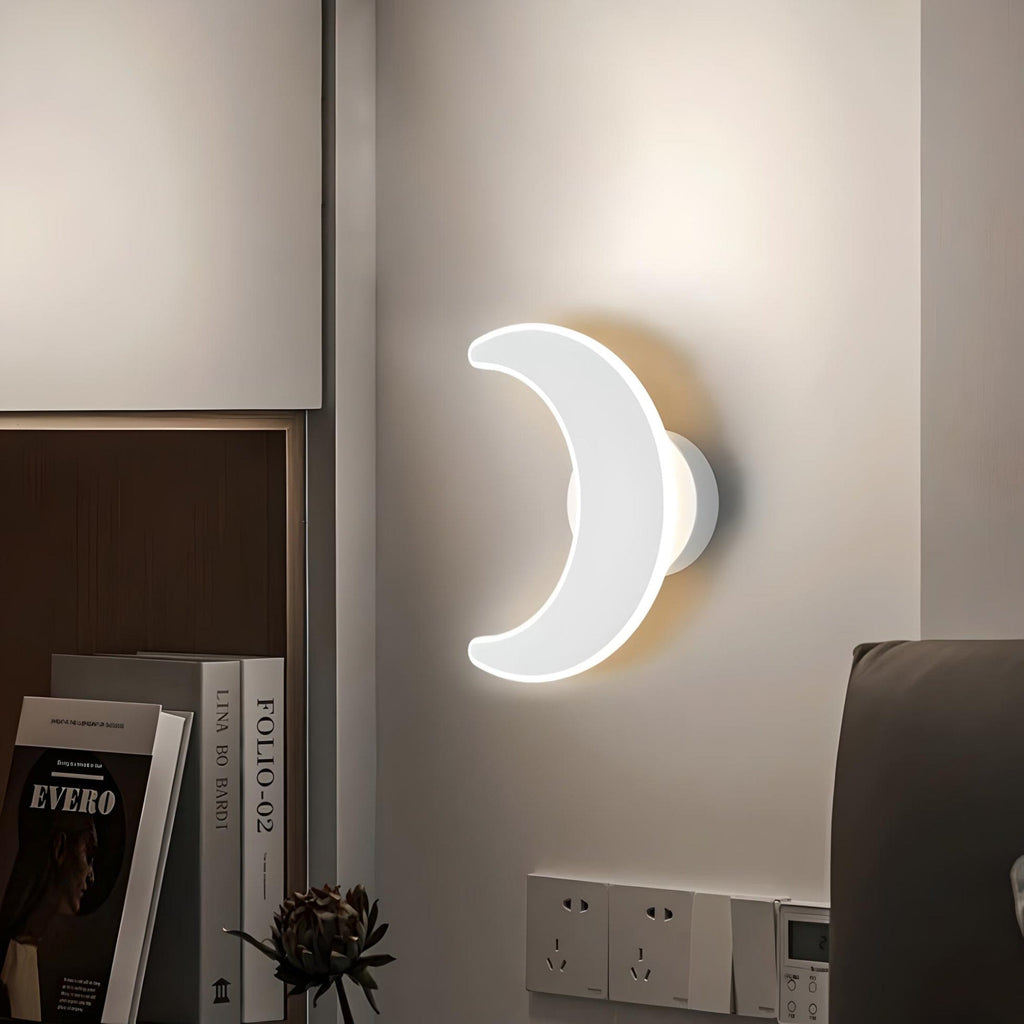 Veilleuse murale lune blanche douce ambiance apaisante