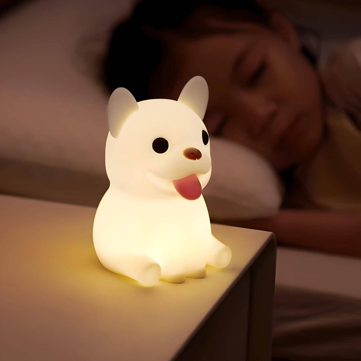 Veilleuse chien nomade mignonne lumière douce portable