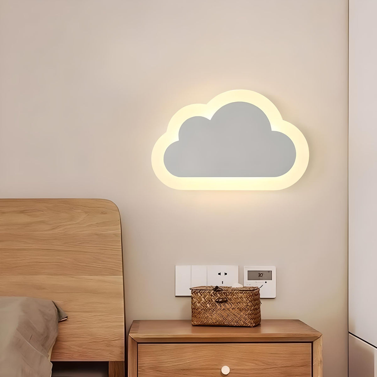 Veilleuse murale nuage blanche lumière douce apaisante